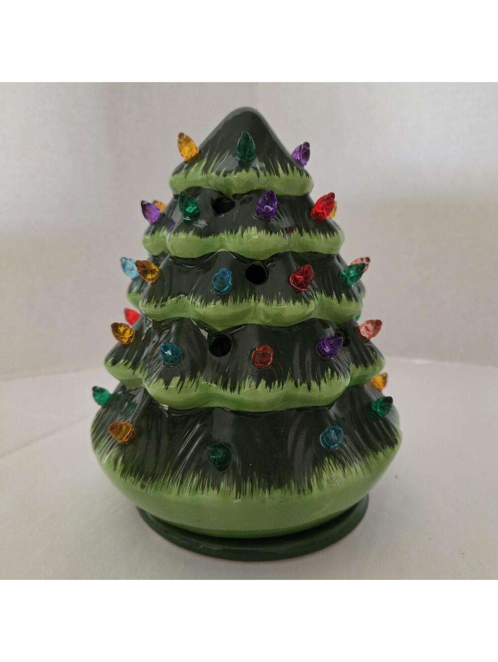 Ceramic Christmas Tree Electric Wax Warmer 7x5"